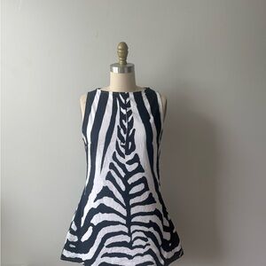 PrettyLittleThing Black and White Zebra Print Mini Dress